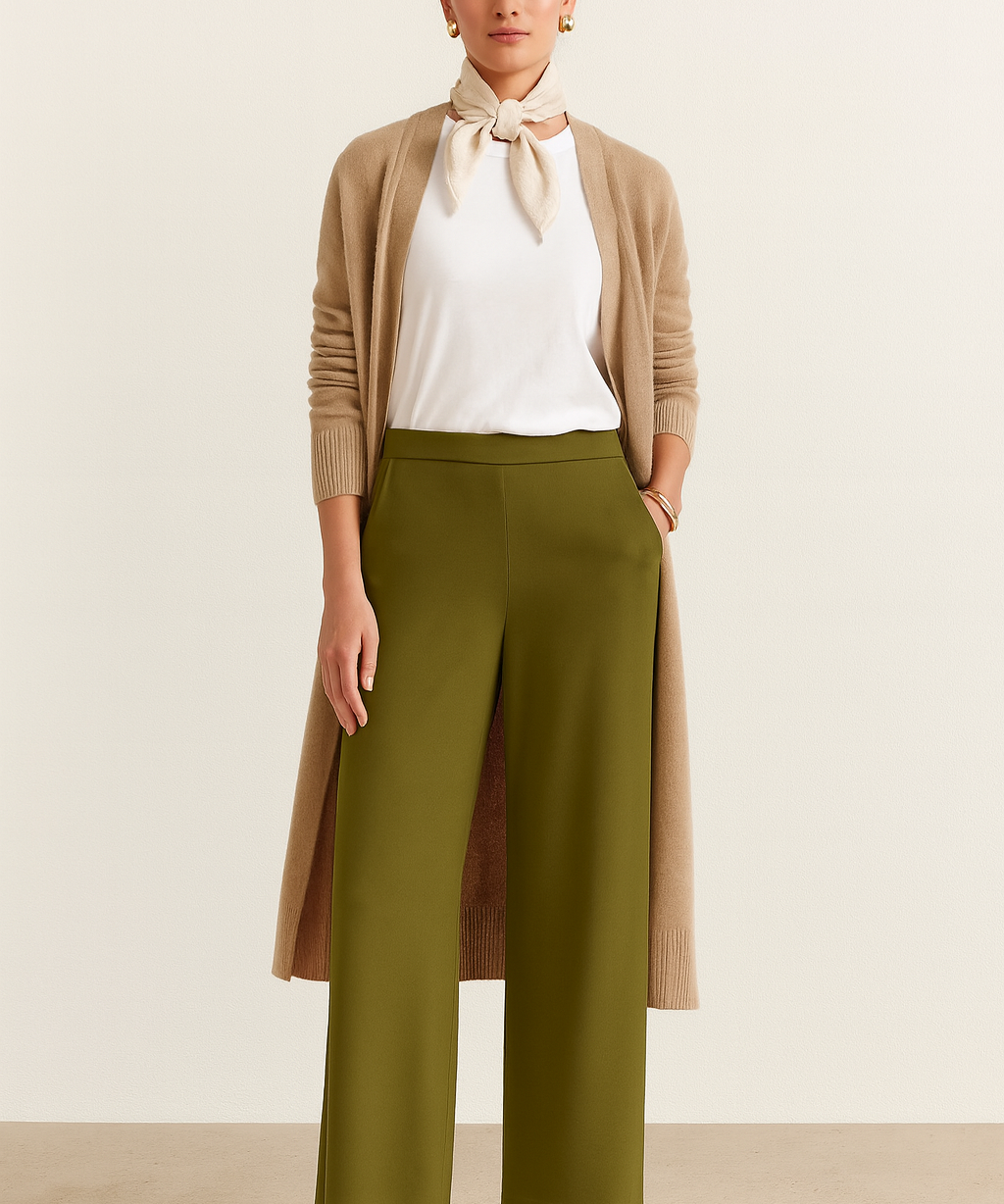 Trudy Pant in Olive