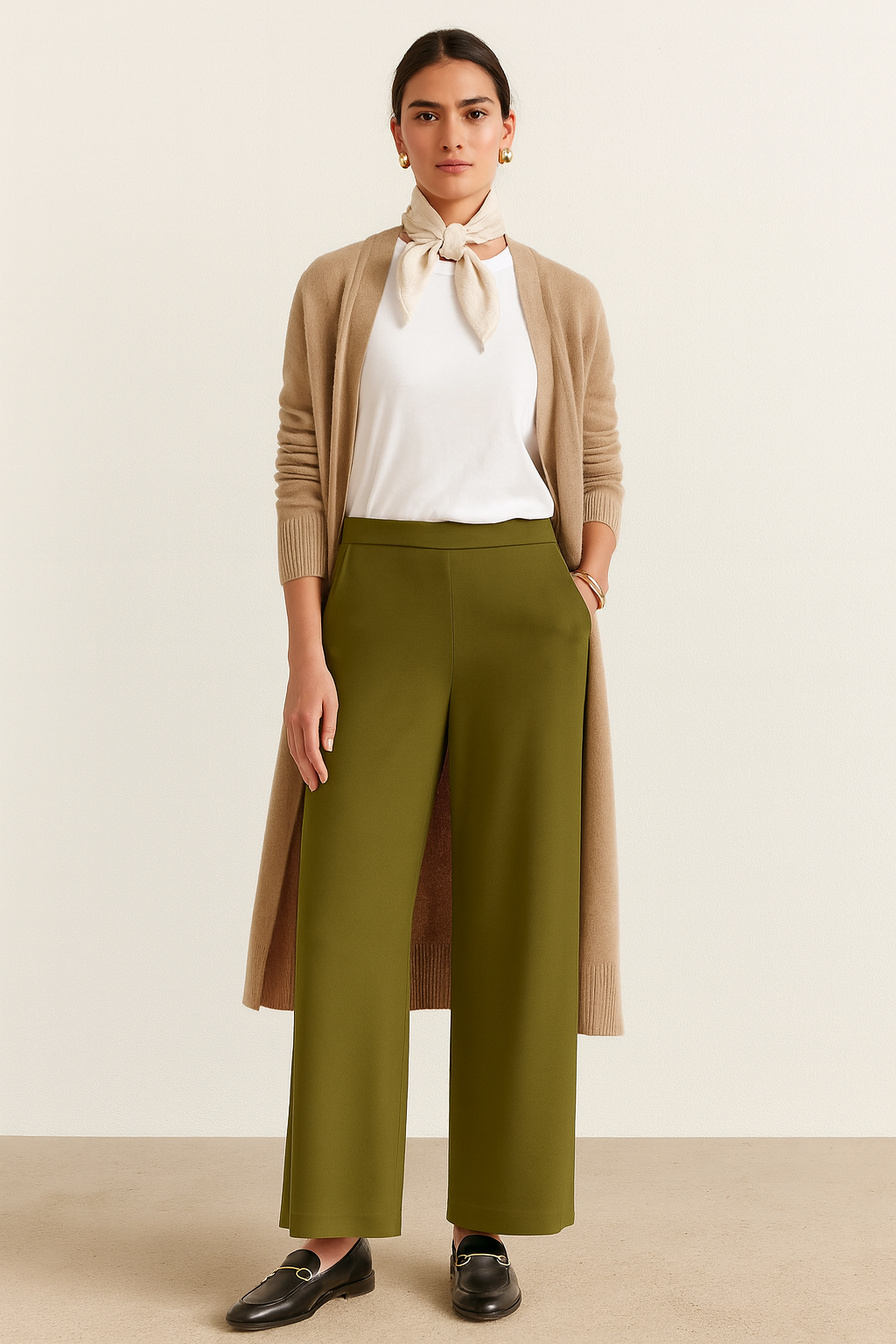 Trudy Pant in Olive