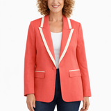 Zaina Linen Jacket in Terracotta