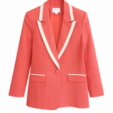 Zaina Linen Jacket in Terracotta