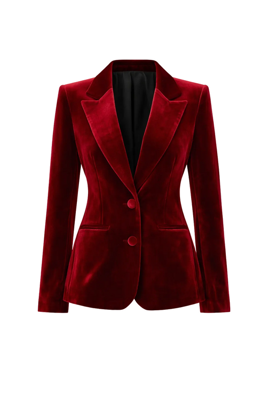 Surrey Velvet Jacket in Red
