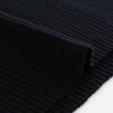 Vespa Merino Ribbed Polo in Black