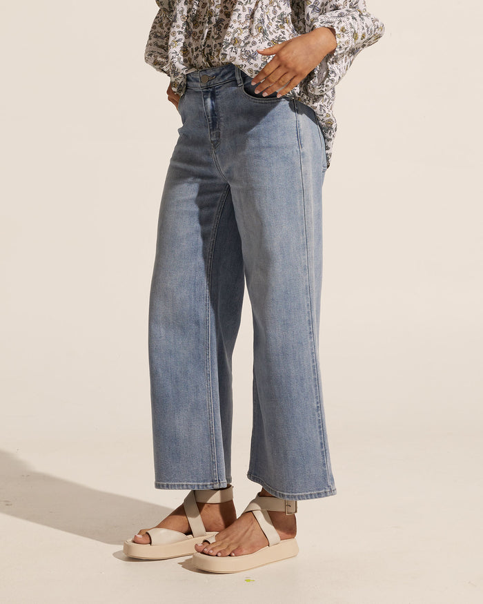 Rhythm Pant in Washed Denim