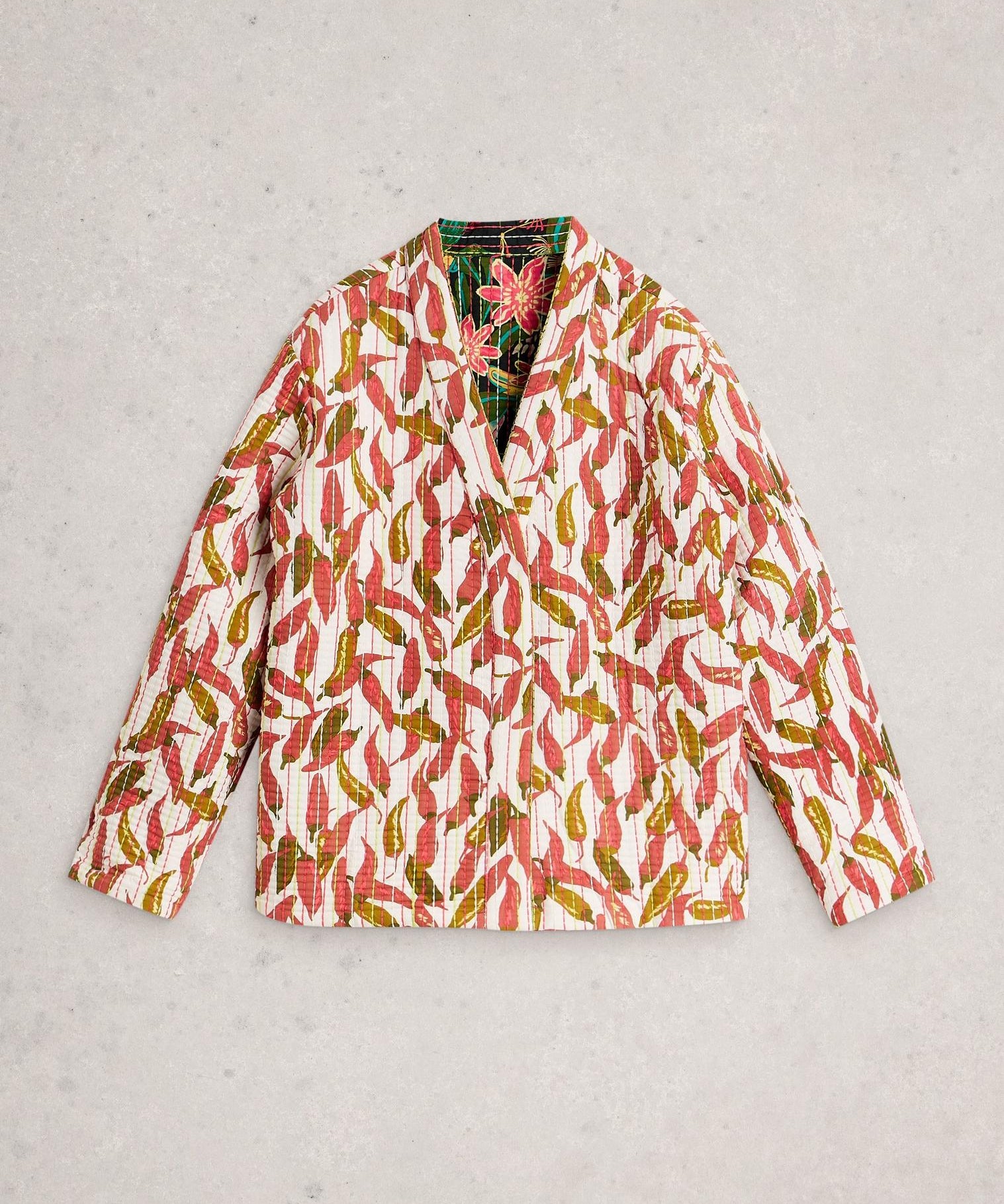 Printed Quilted Reversible Jacket