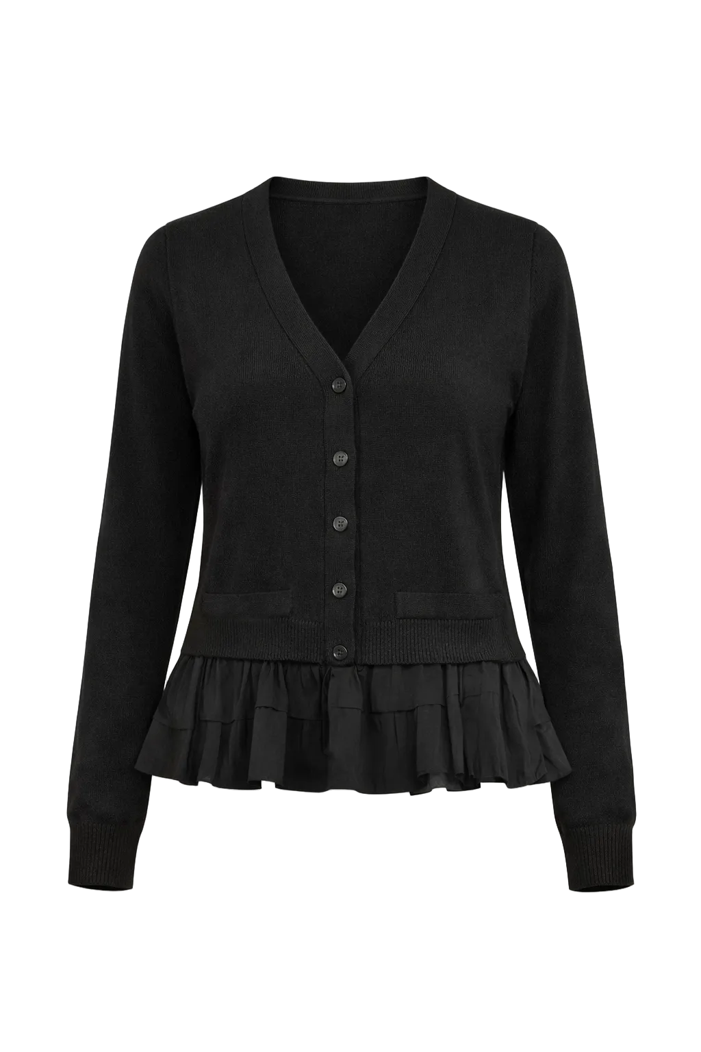 Etna Merino Cardi in Black