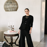 Etna Merino Cardi in Black