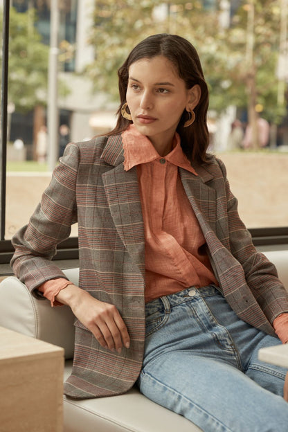 Scout Jacket in Clay Check
