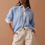 Sylvie Longline Pleat Denim Short