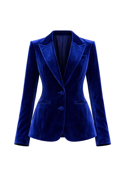 Surrey Velvet Jacket in Royal