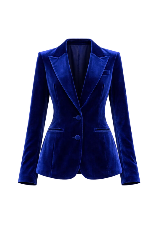Surrey Velvet Jacket in Royal