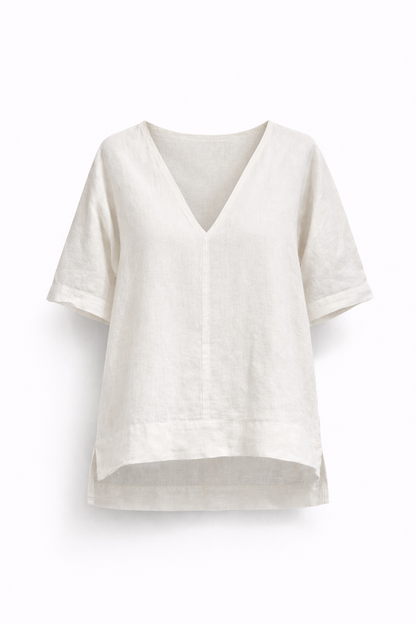 Iris Top in Chalk