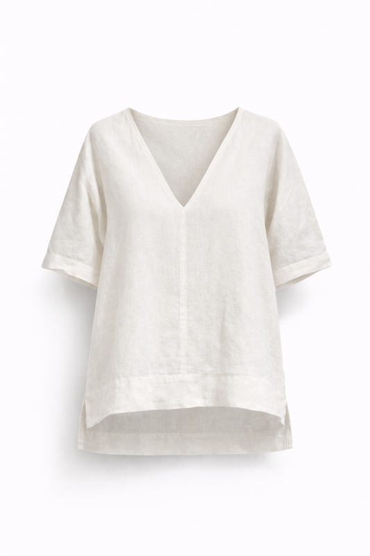 Iris Top in Chalk