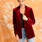 Surrey Velvet Jacket in Red