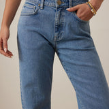 Sydney Straight Leg Jean in Vintage Blue