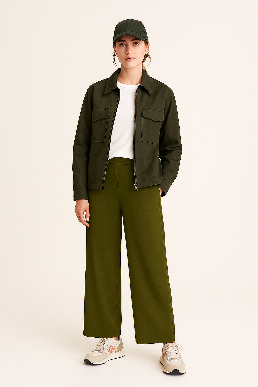 Trudy Pant in Olive