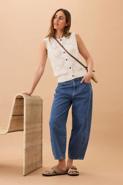 Dahlia Diamond Knit Vest