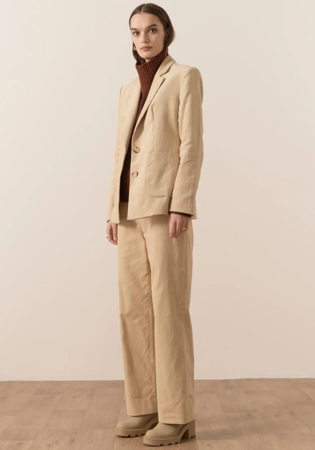 Thomas Corduroy Jacket in Ecru
