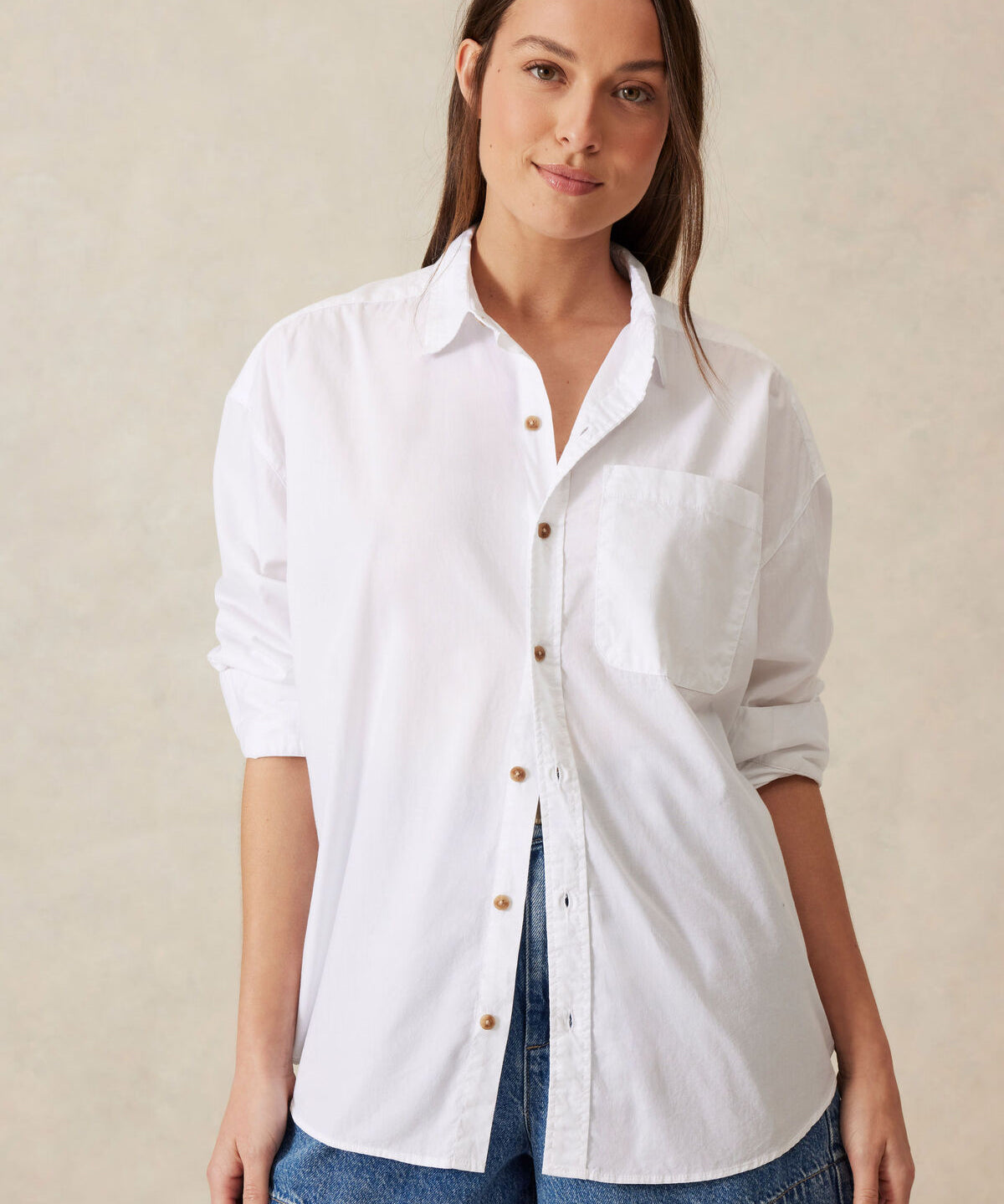 Peta Oversized Shirt in White