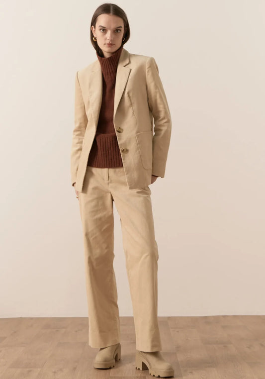Thomas Corduroy Jacket in Ecru
