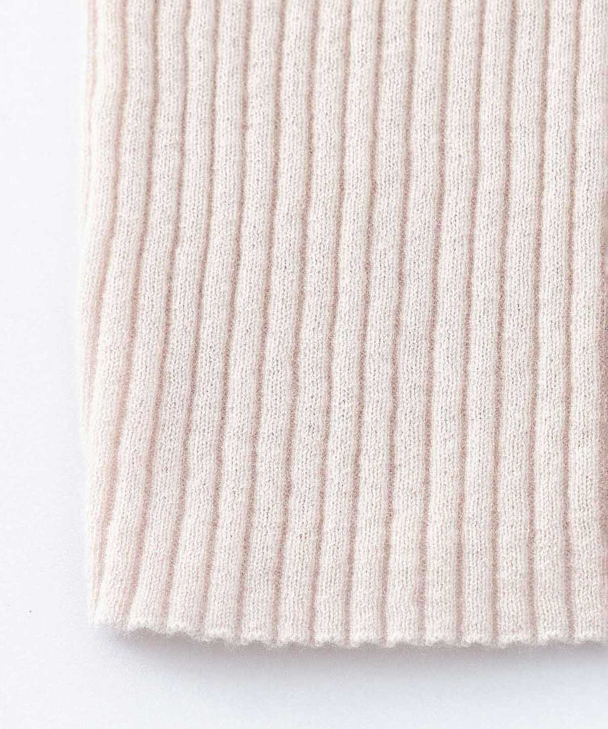Vespa Merino Ribbed Polo in Chalk