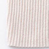 Vespa Merino Ribbed Polo in Chalk