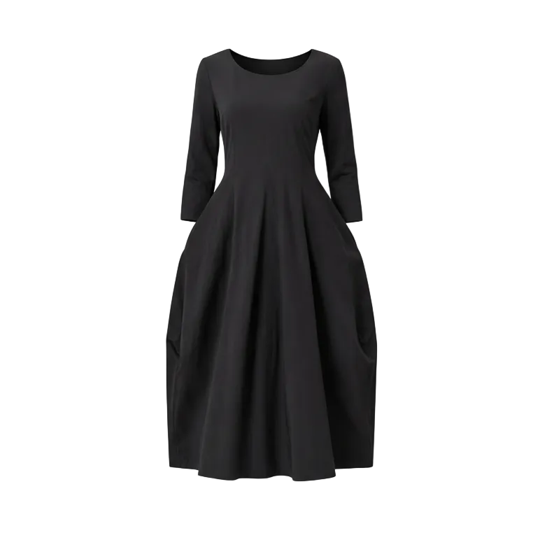 Castella Dress in Charcoal