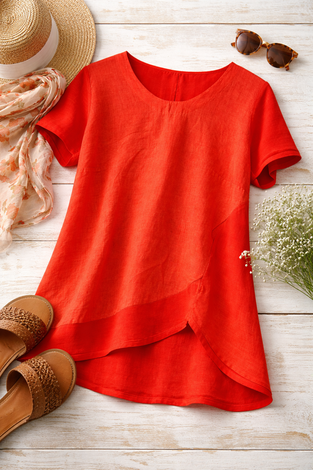 Amalfi Tunic in Red
