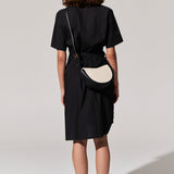 Toya Shirt Dress in Black
