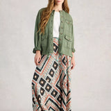 Hope Bias Maxi Skirt in Orange Mosaic