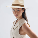 Lia Boho Fedora Felt Hat in Tan