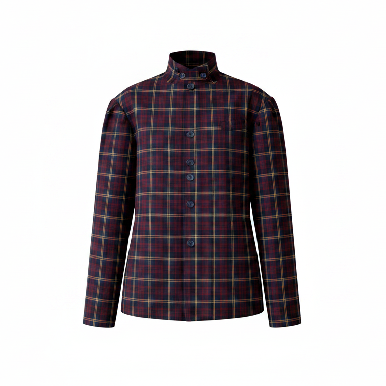 Skye Jacket in Navy Red Check