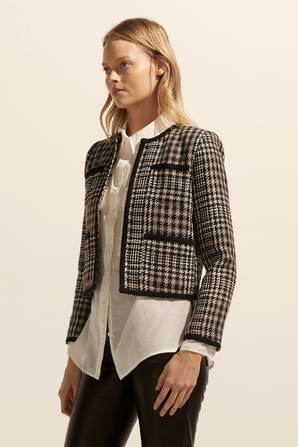 Patron Jacket in Check Boucle