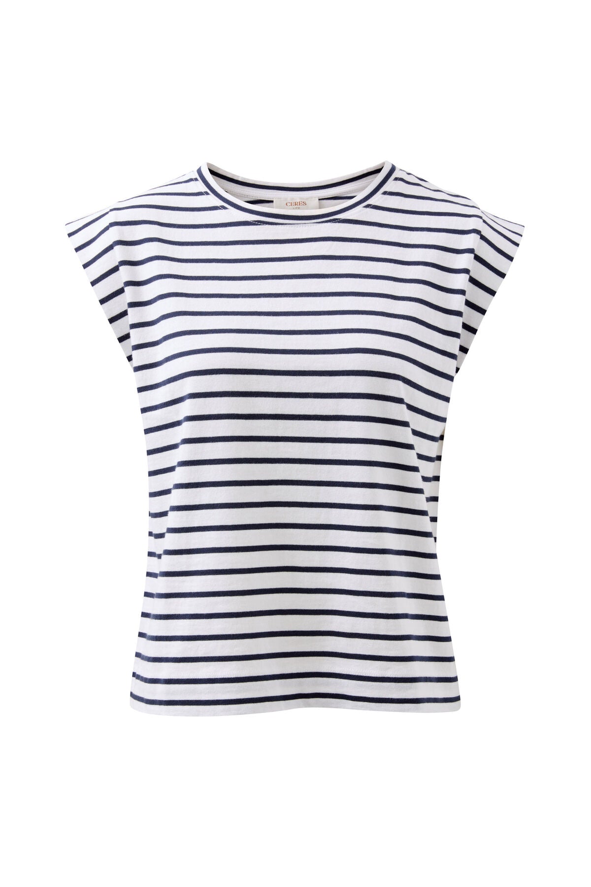 Esme French Stripe Shoulder Tee