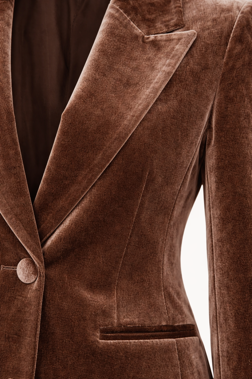 Surrey Velvet Jacket in Latte