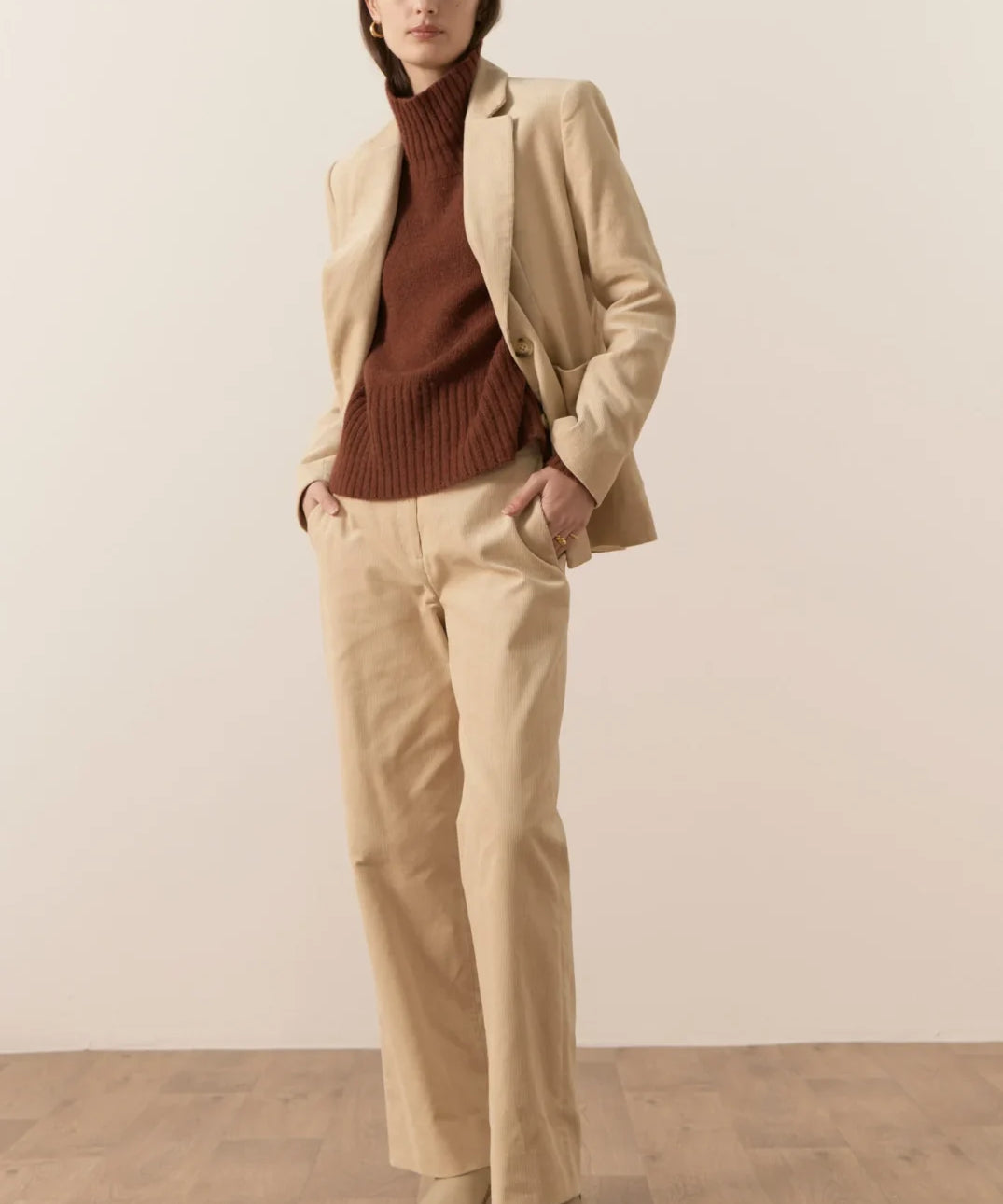 Thomas Corduroy Jacket in Ecru