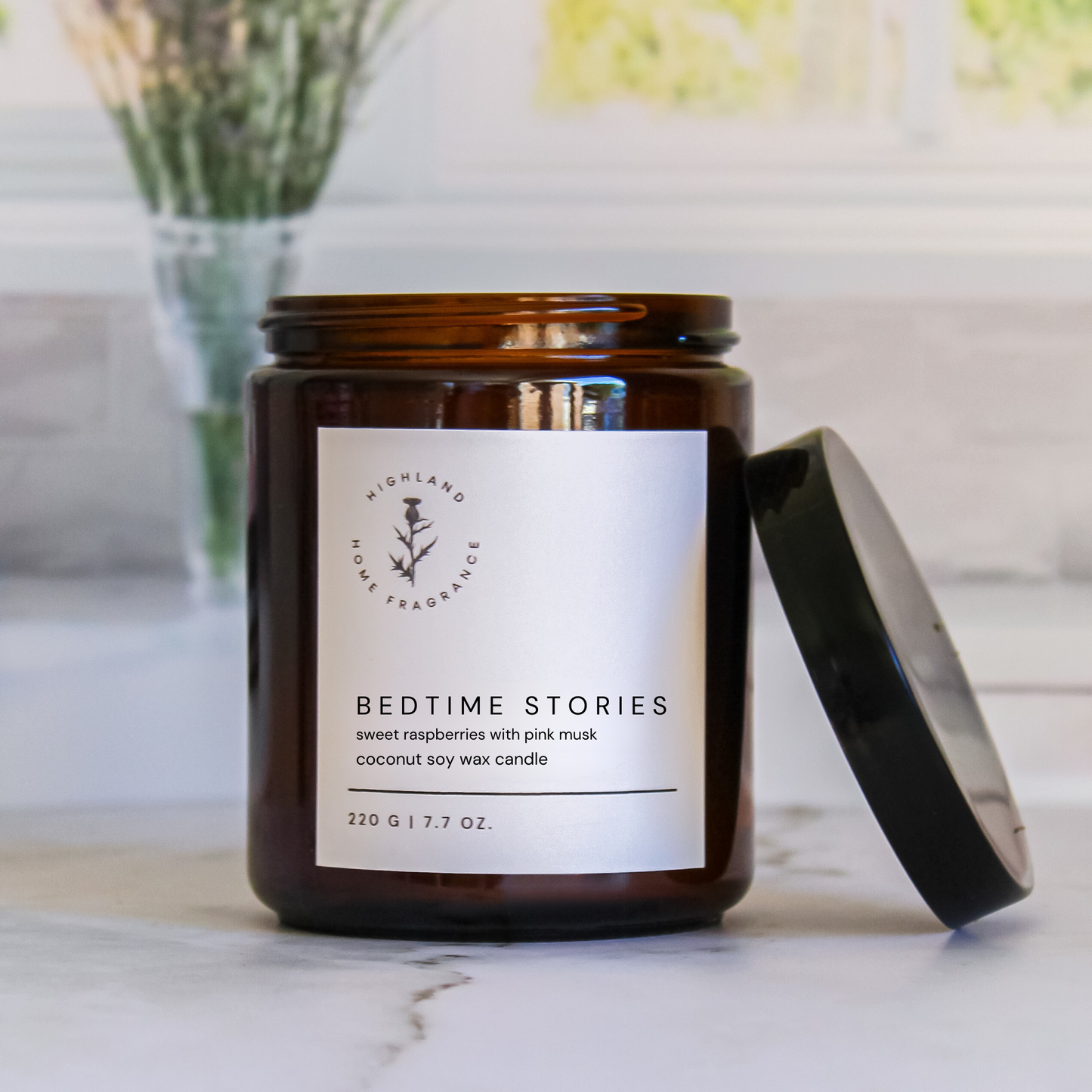 Bedtime Stories | Raspberry + Musk- 220g Coconut Soy Candle