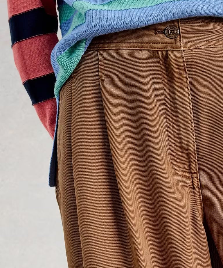 Sasha Wide Leg Trousers in Tan
