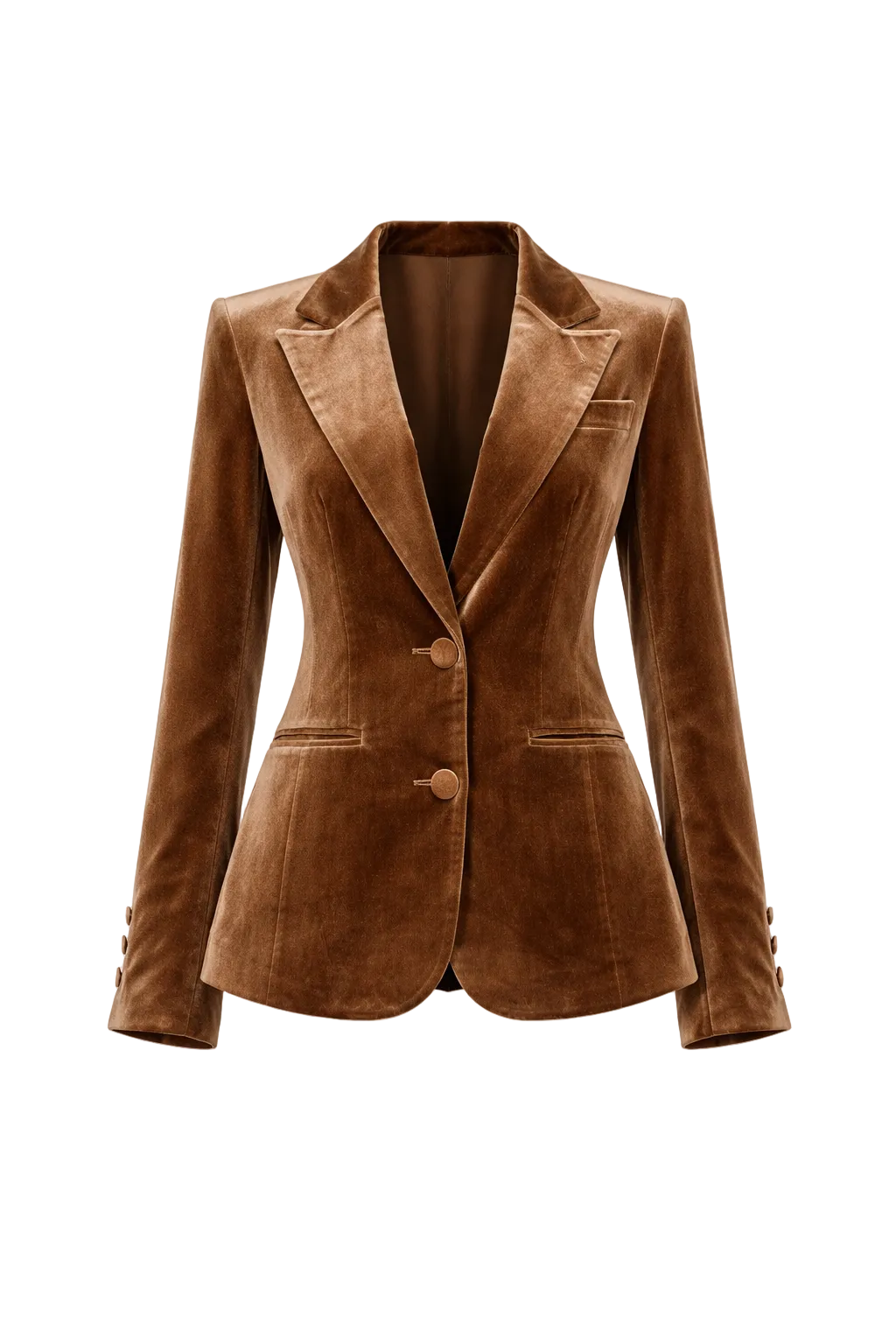 Surrey Velvet Jacket in Caramel