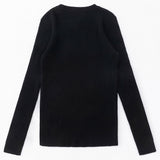 Vespa Merino Ribbed Crew in Black