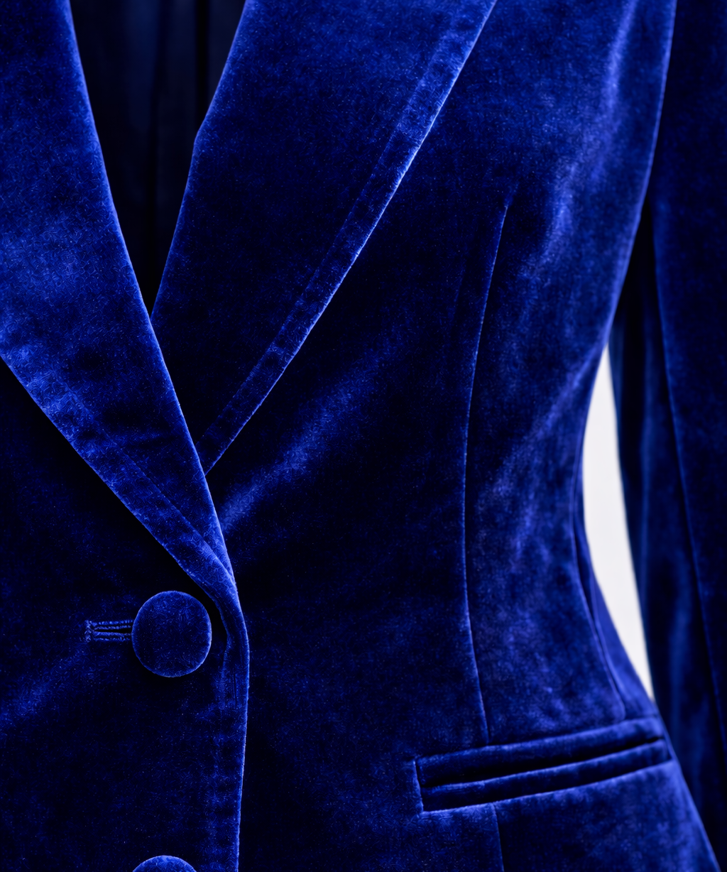 Surrey Velvet Jacket in Royal