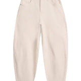 Aubrey Barrel Leg Jean in Natural White