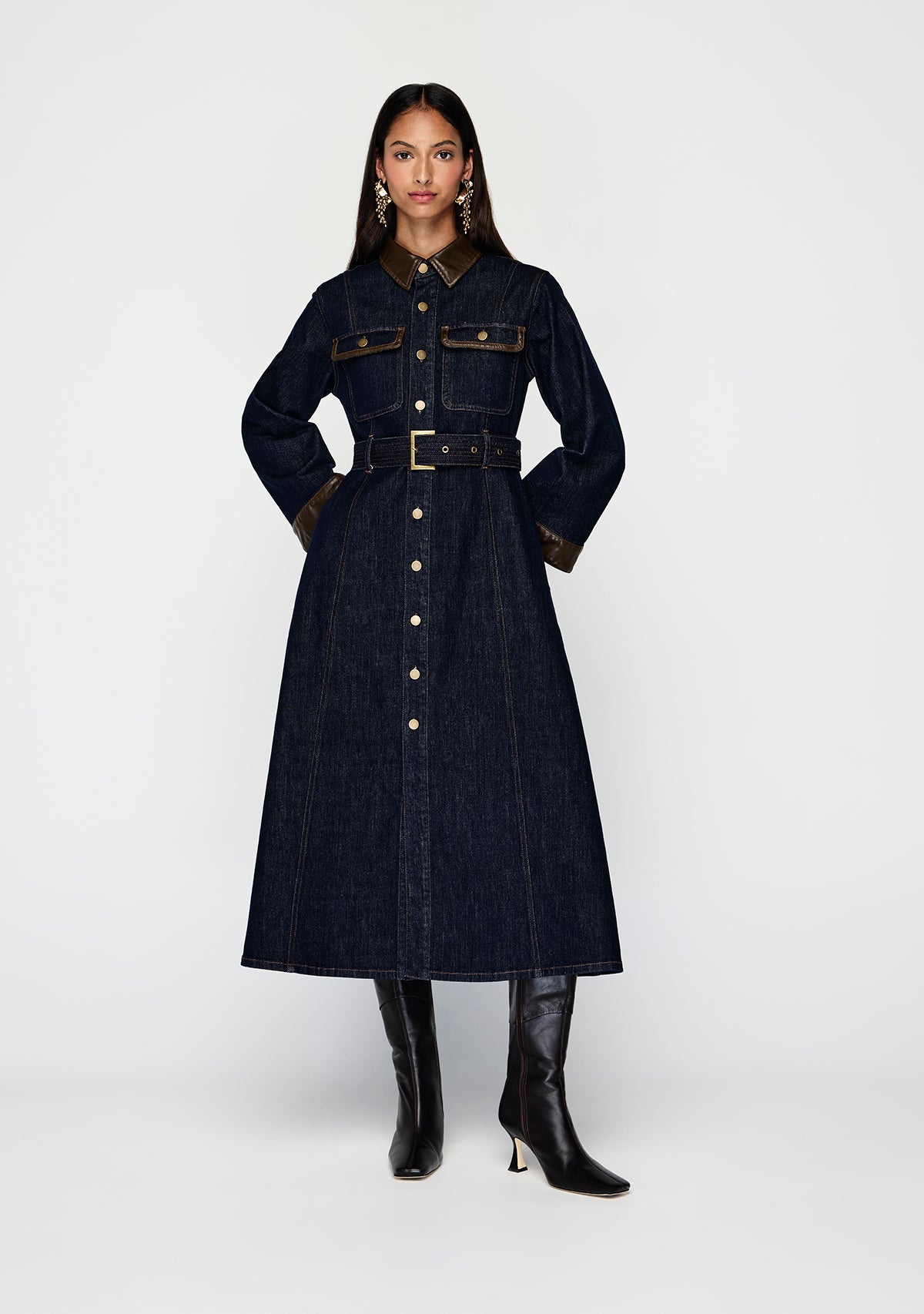 Nia Denim Midi Dress