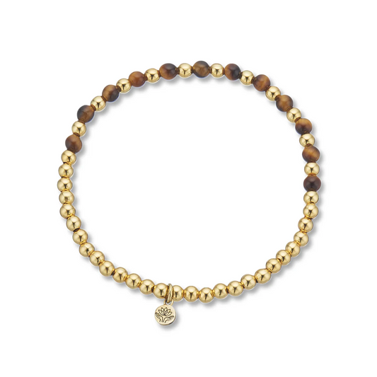 Tigers Eye Lotus Purity Bracelet [Luck]