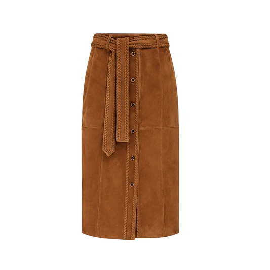 Nola Suede Skirt - Preorder