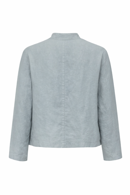 Lucca Linen Jacket in Cloud Blue