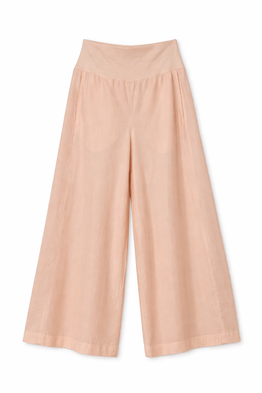 Trouville Silk Pants in Latte