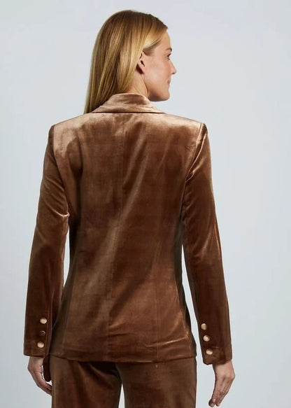 Surrey Velvet Jacket in Caramel