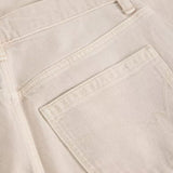 Aubrey Barrel Leg Jean in Natural White