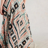 Hope Bias Maxi Skirt in Orange Mosaic