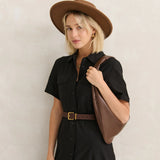 Genuine Suede Square Buckle Belt
